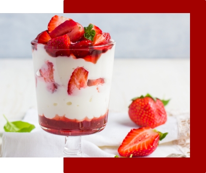 Verrine de Morango e Chantilly