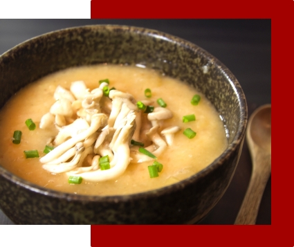 Creme de Batata-Baroa com Shimeji na Manteiga